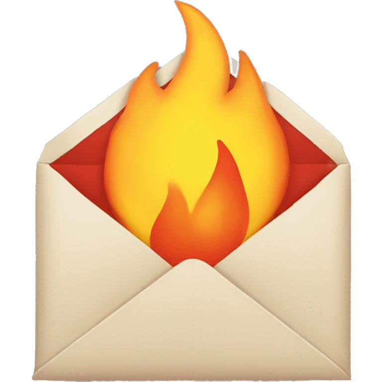 envelope with fire emoji