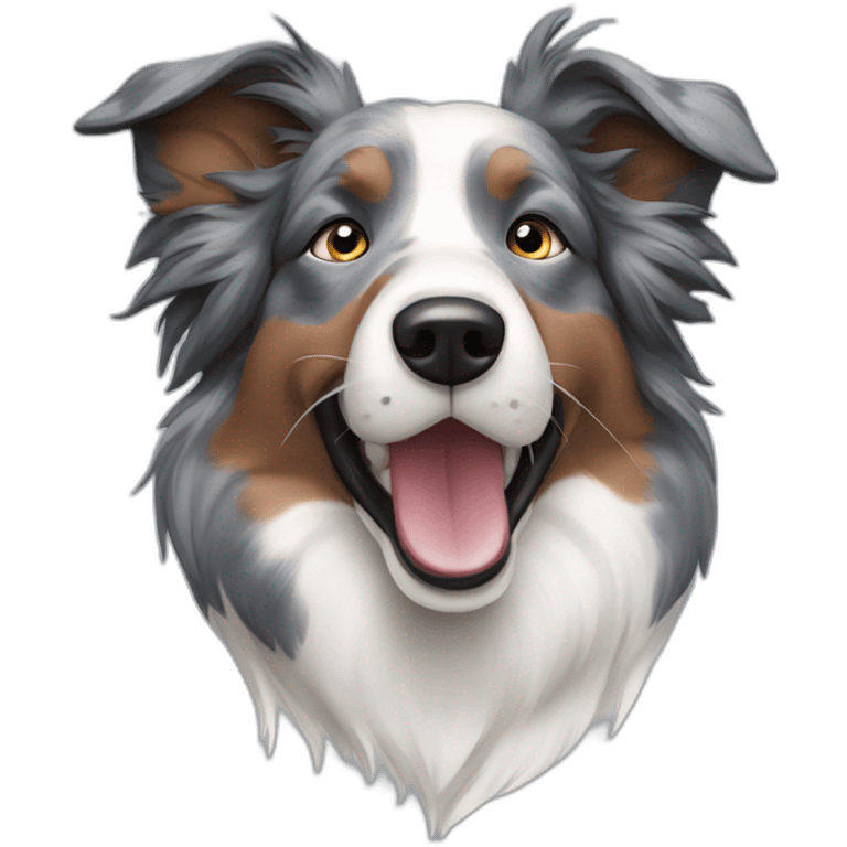 Blue merle Border collie emoji