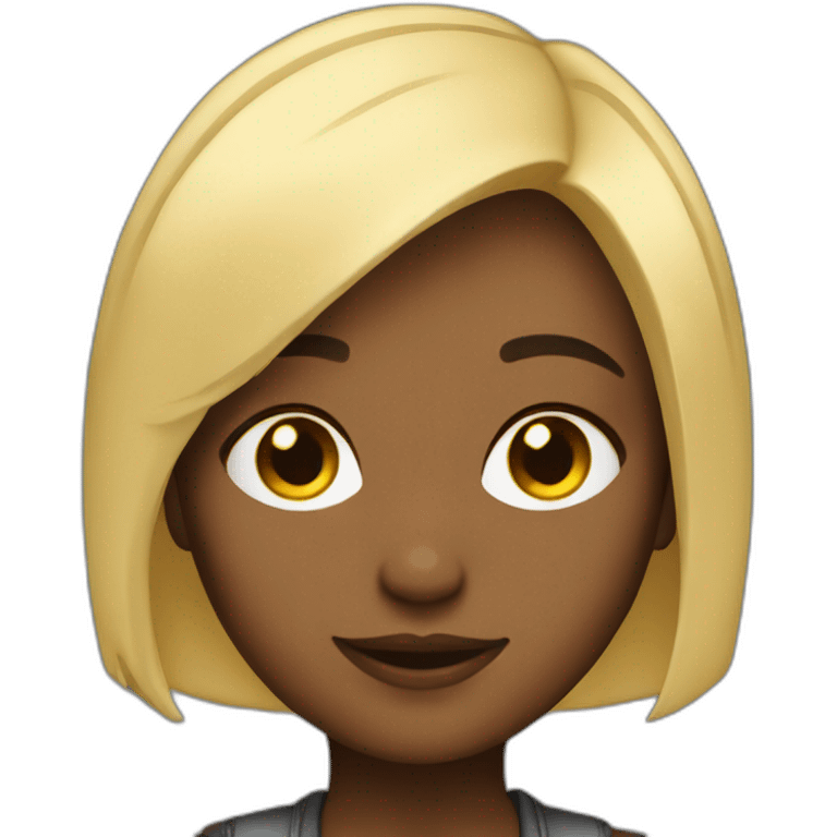 short hair girl developer emoji