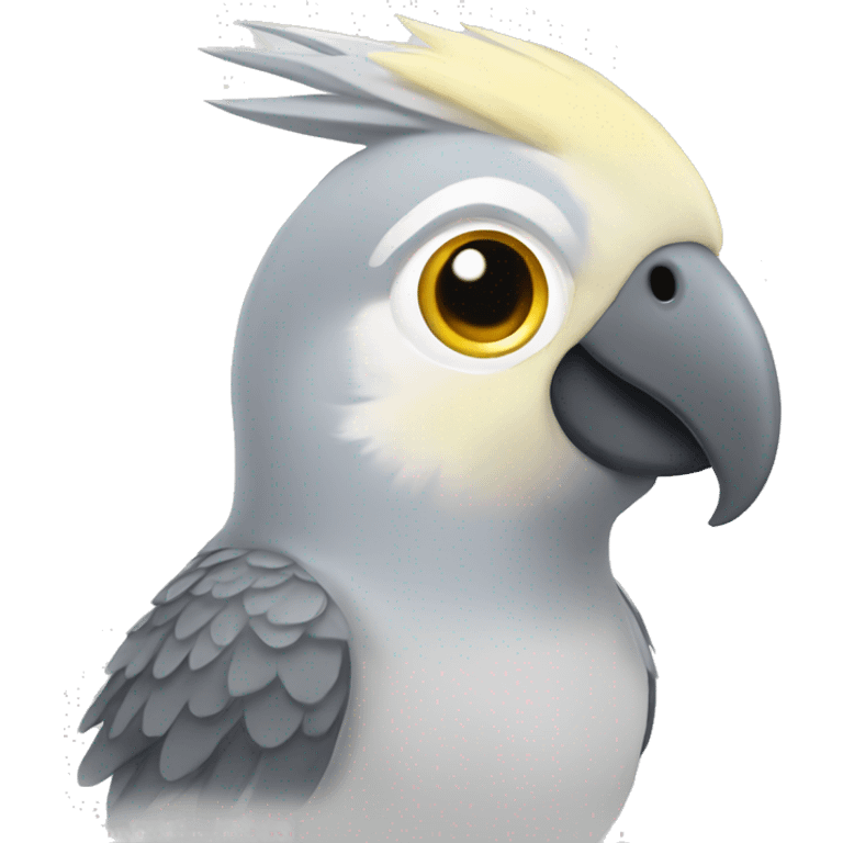 Silver cockatiel emoji