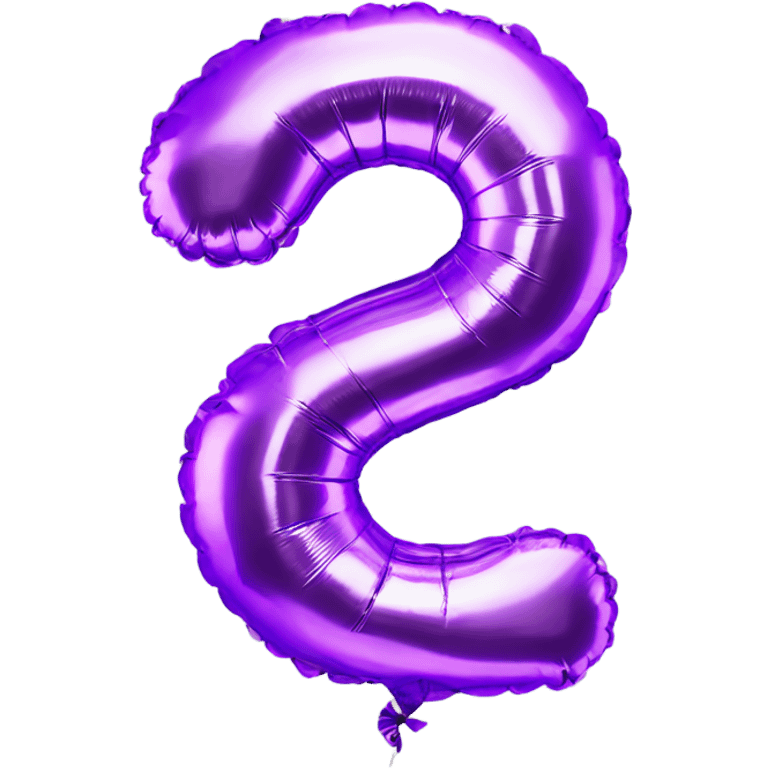 Number 2 foil balloon emoji