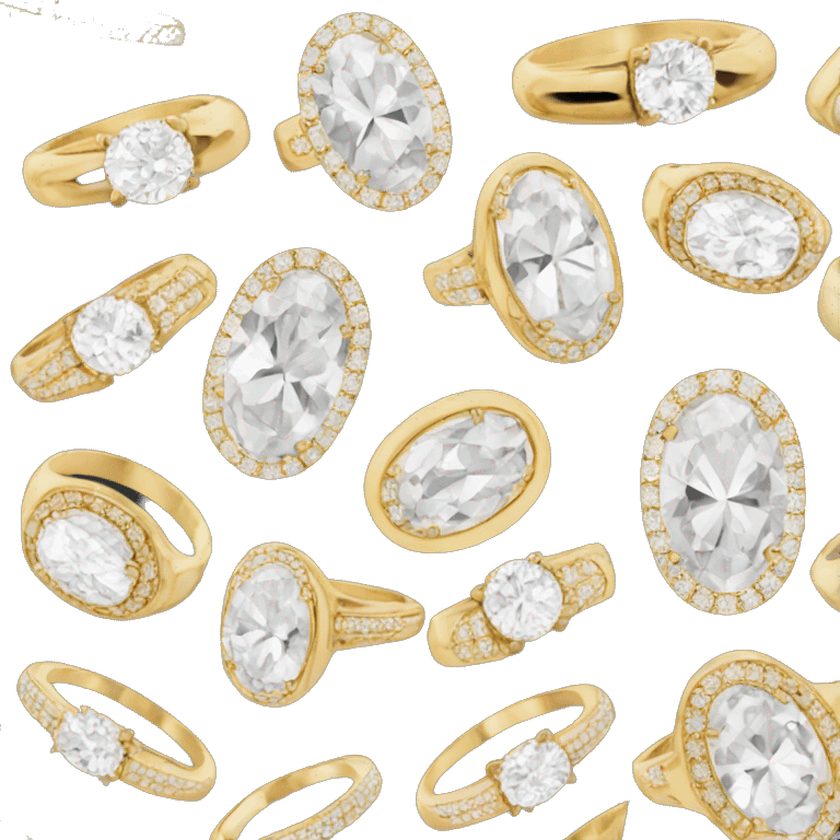 Oval cut diamond ring gold  emoji