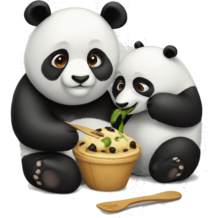 Panda eating panda emoji