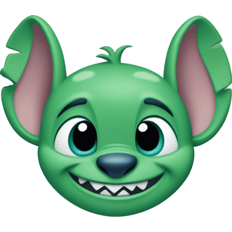 Green Disney Stitch emoji