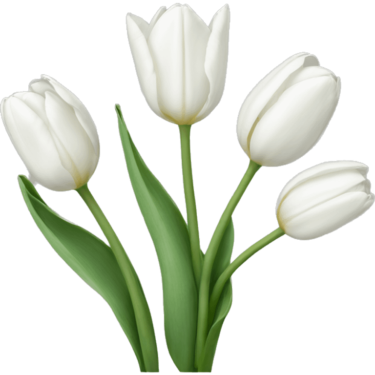 White tulips  emoji