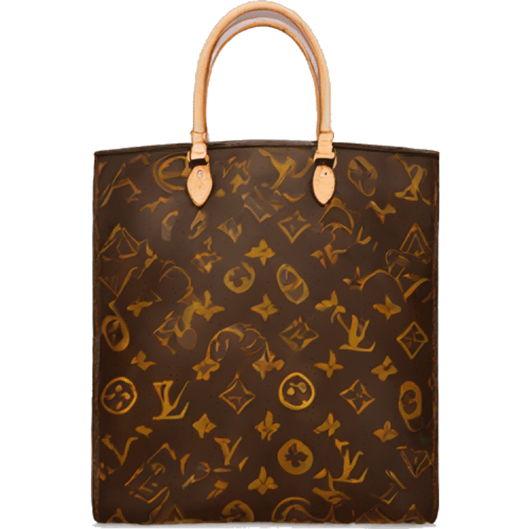 LV never full monogram bag emoji