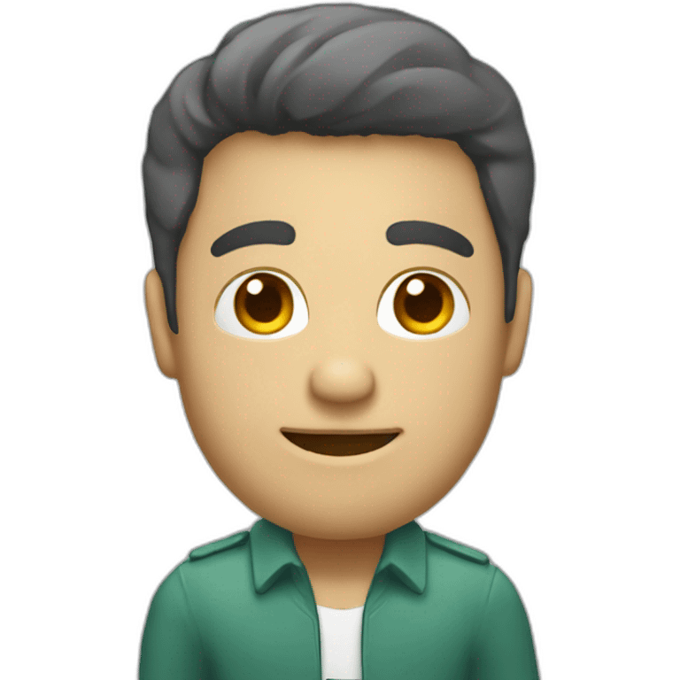 persona con un teléfono emoji