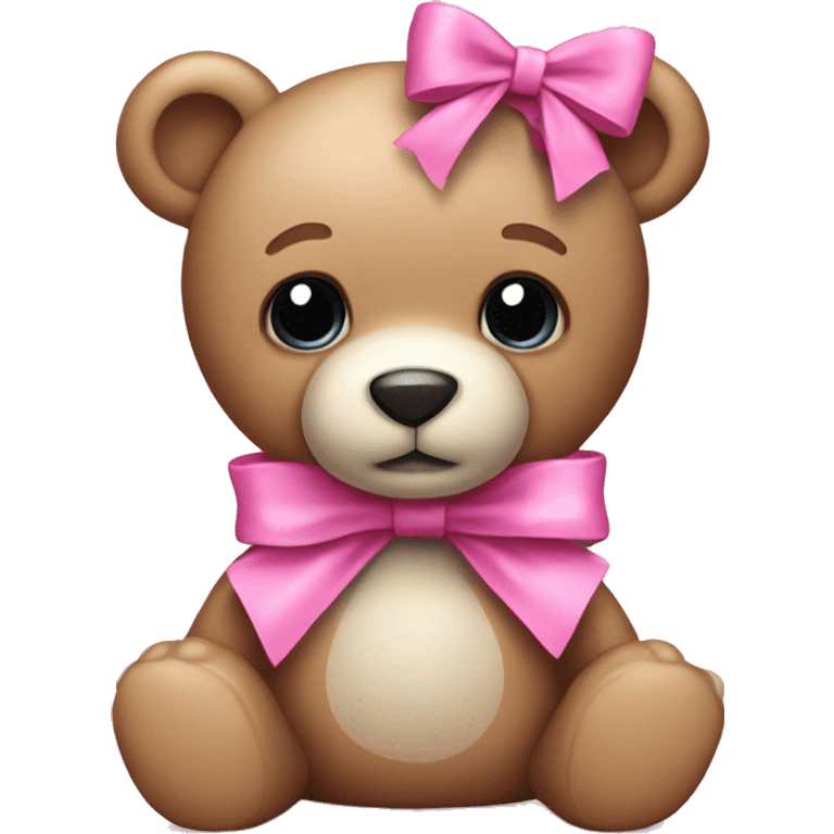 pink bow teddy bear solo emoji