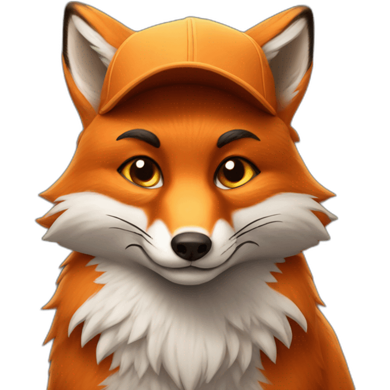 fox with a cap emoji