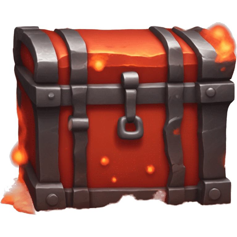 lava red chest with particule emoji