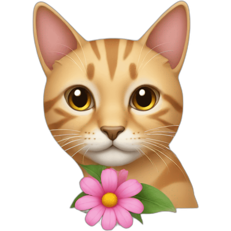 cat flower emoji