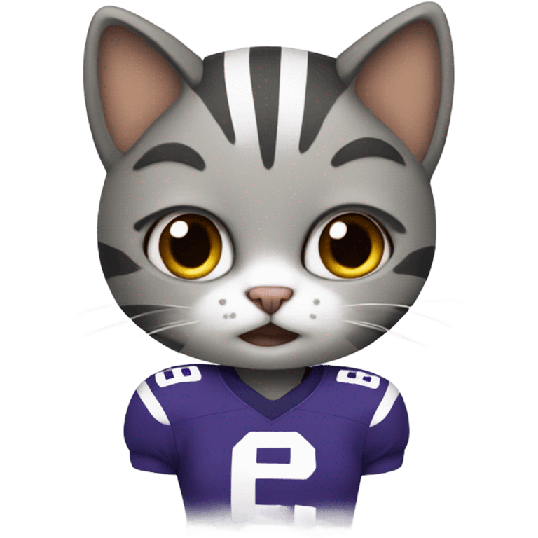 Cat in football jersey emoji