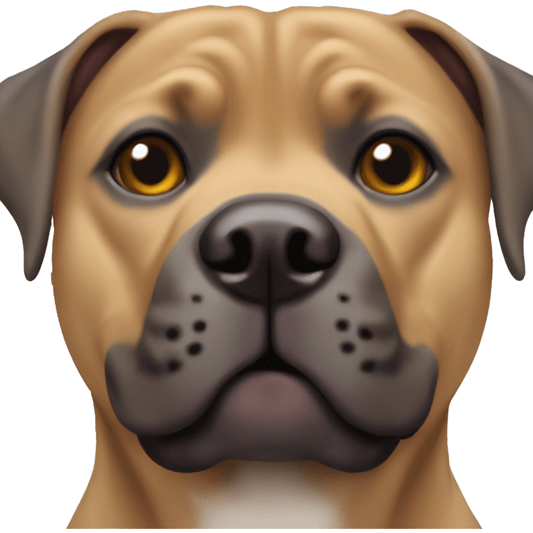 Staffy x bull mastiff face emoji