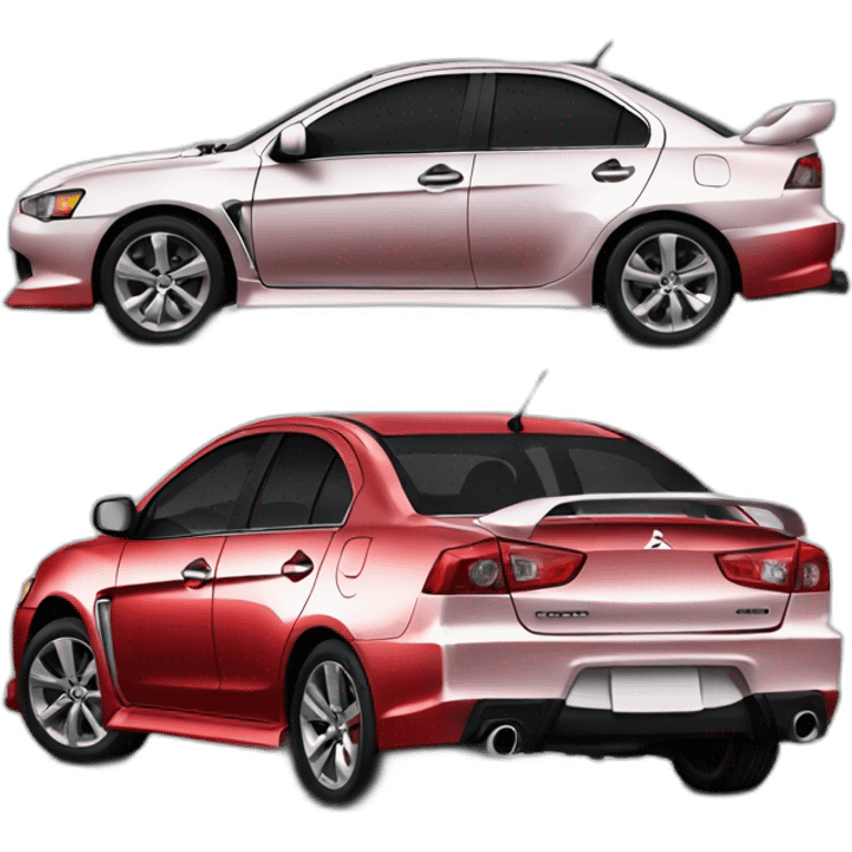 Red Mitsubishi lancer emoji