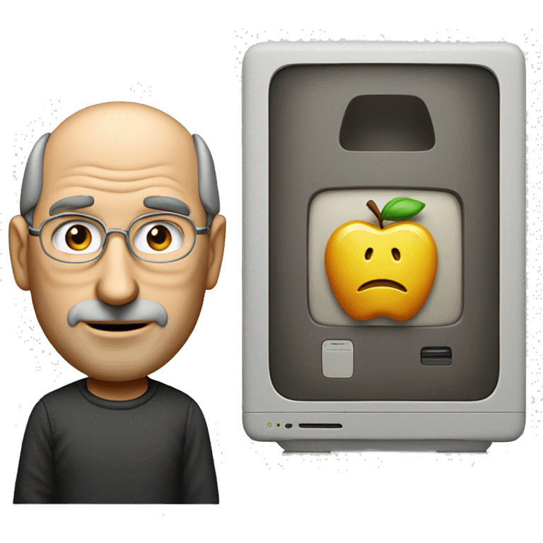 Steve Jobs with Macintosh emoji