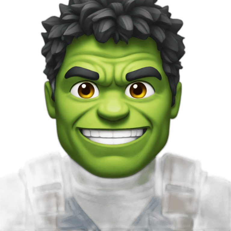 Smile emoji of hulk emoji