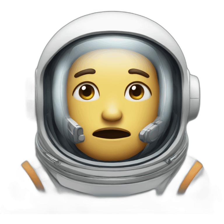 an astronaut thinking face emoji