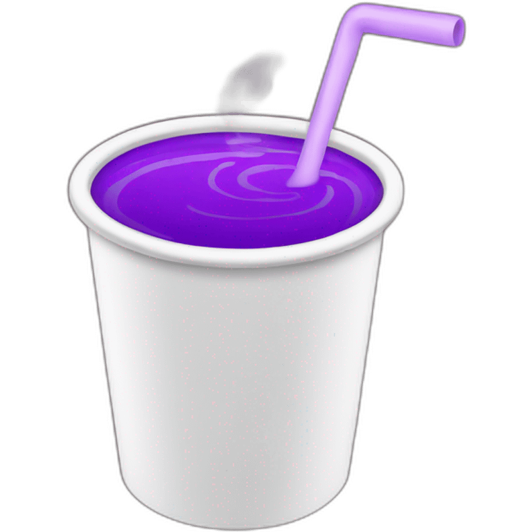 White Double cup with purple drink into emoji