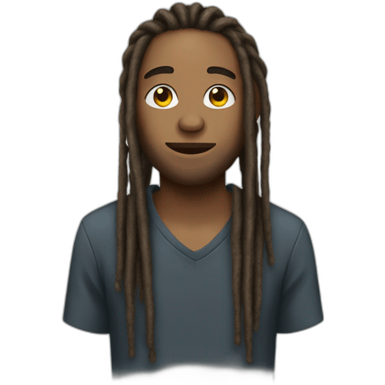 man with dreads emoji