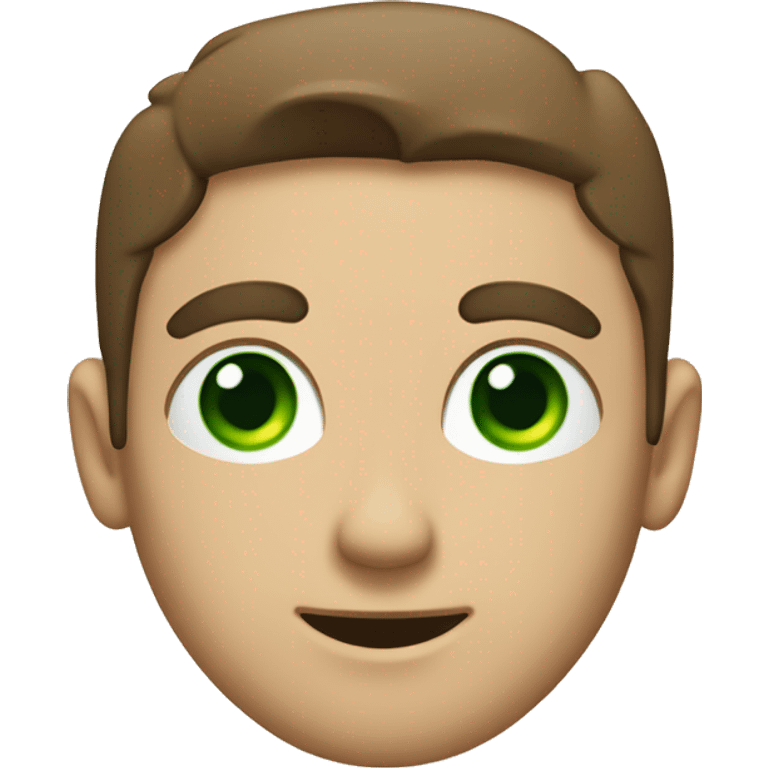 A white paper scroll held by a light-skinned man with green eyes and styled brown hair emoji