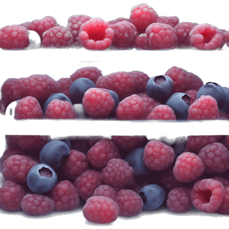 Frozen berries in the freezer  emoji