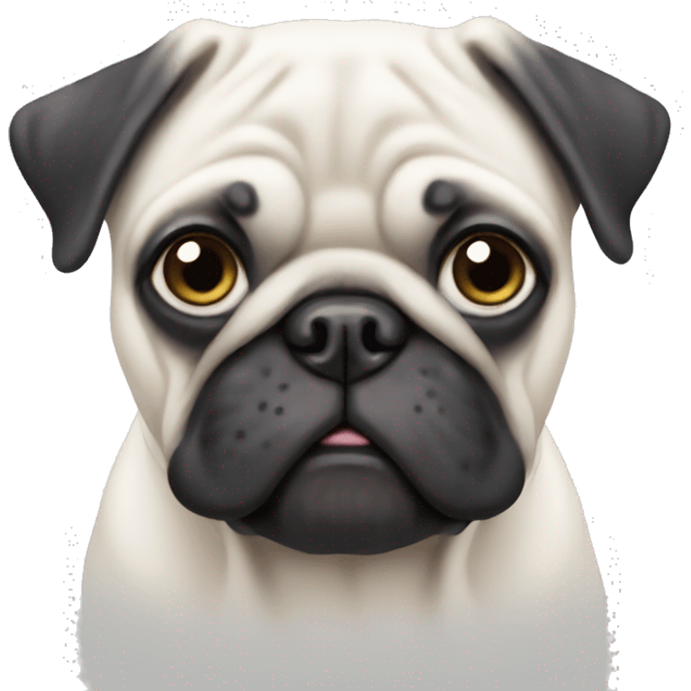 all white pug emoji