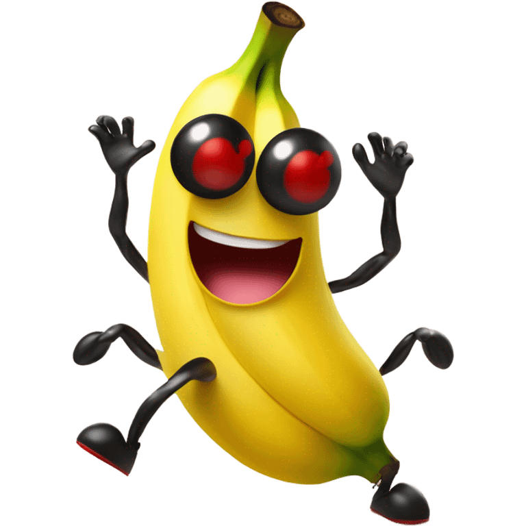 Banana dancing with ladybug  emoji