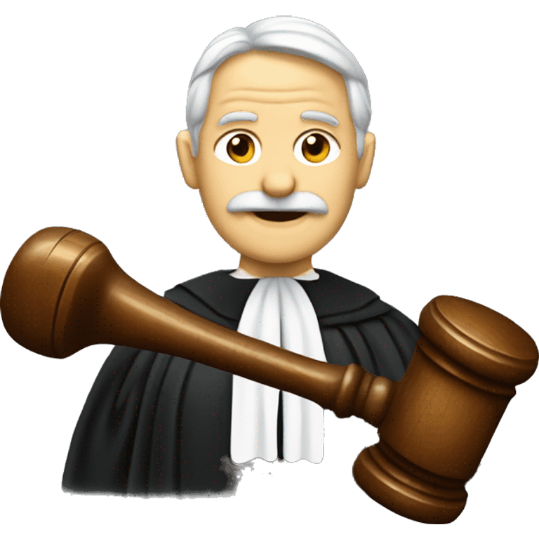 judge with hammer emoji