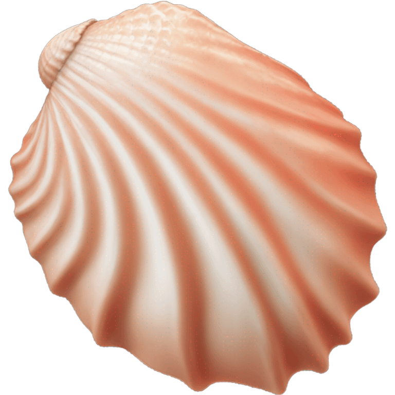 Coral-colored seashell emoji