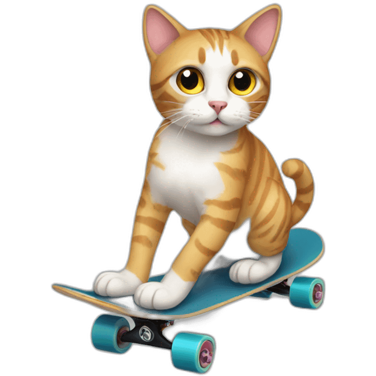 Cat on a skateboard emoji