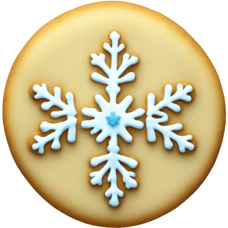 Sugar cookie with snowflake emoji