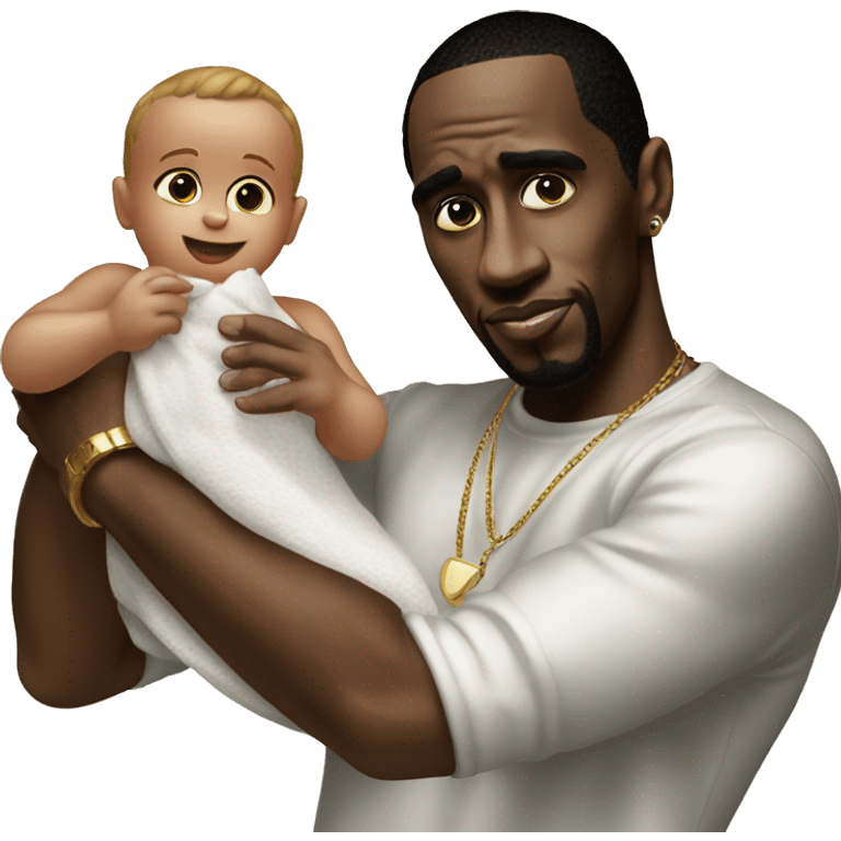 p diddy holding baby oil emoji