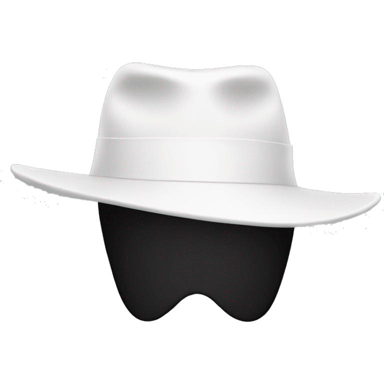 White hat only no face emoji