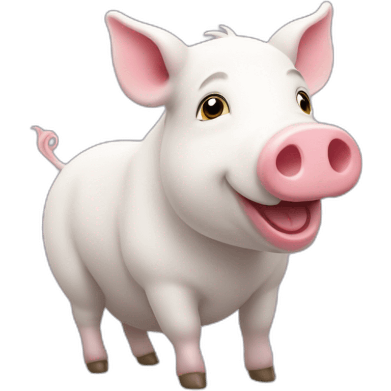 Un cochon licorne emoji