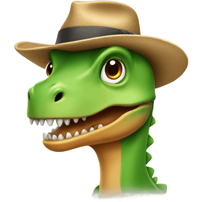 dinosaur with a hat emoji