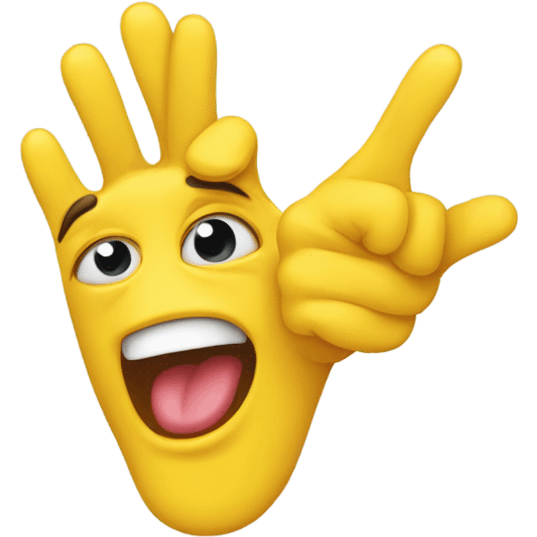 use this same emoji same hand positioning and face with tongue but make it a yellow face emoji emoji