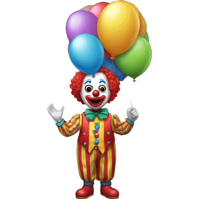 clown holding a balloon emoji