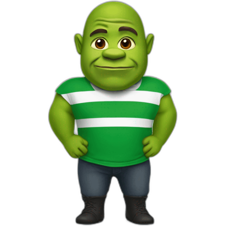 shrek with a nigerian flag themed top emoji