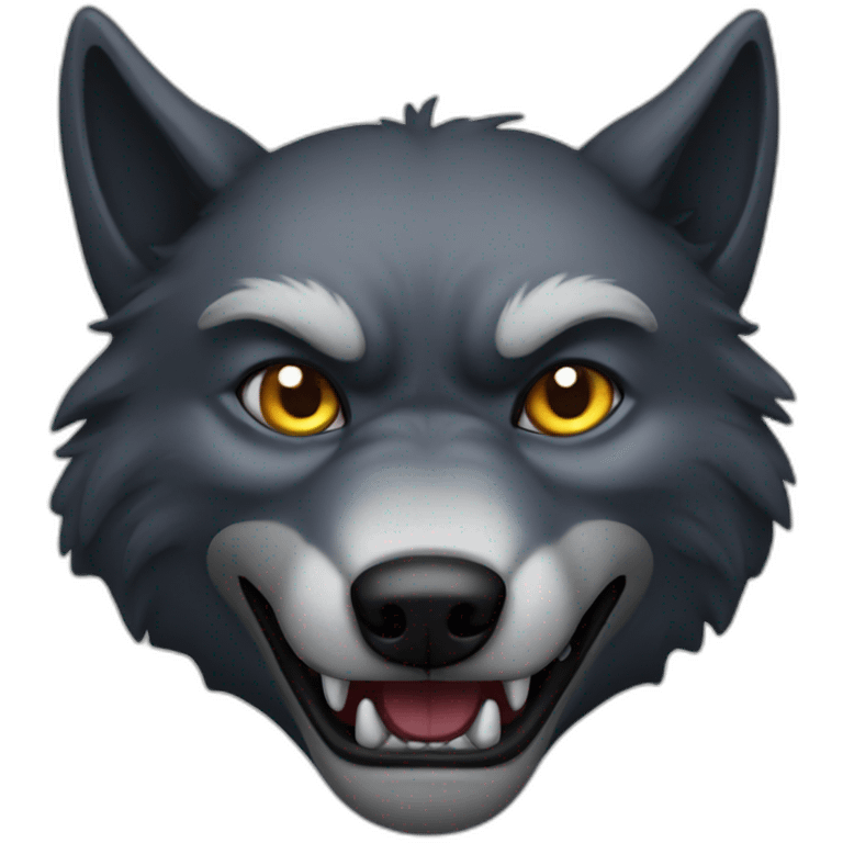 Evil wolf emoji