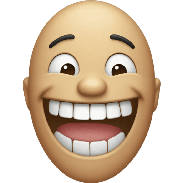 hand drawn laughing face emoji