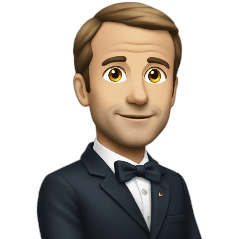 Macron sur un thon emoji