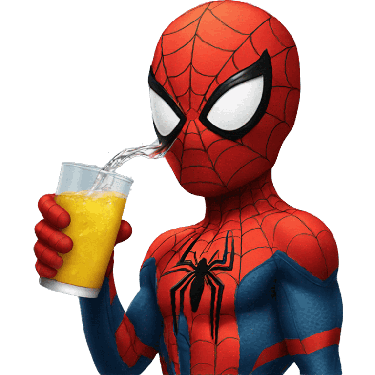 spiderman drinking emoji