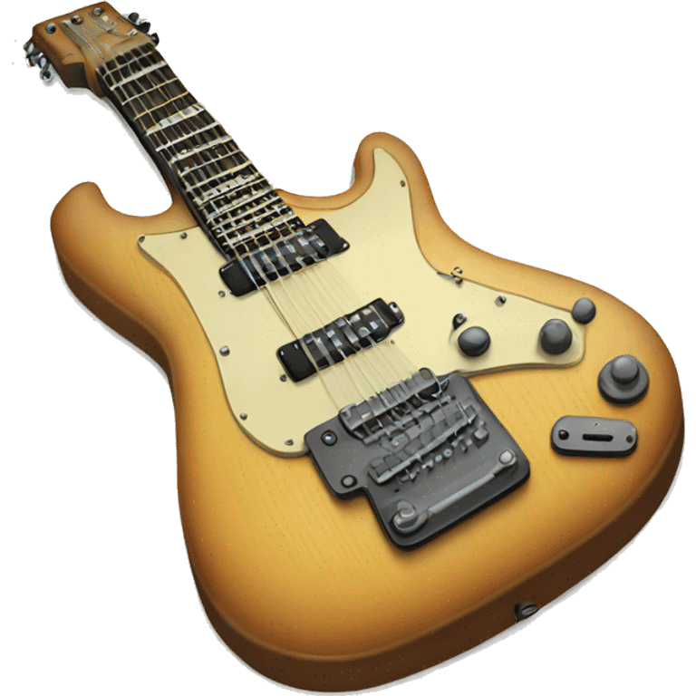 horizontal electric guitar emoji