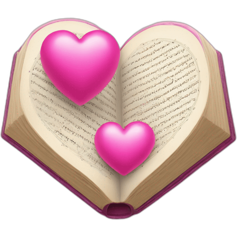 Pink heart with the quran emoji