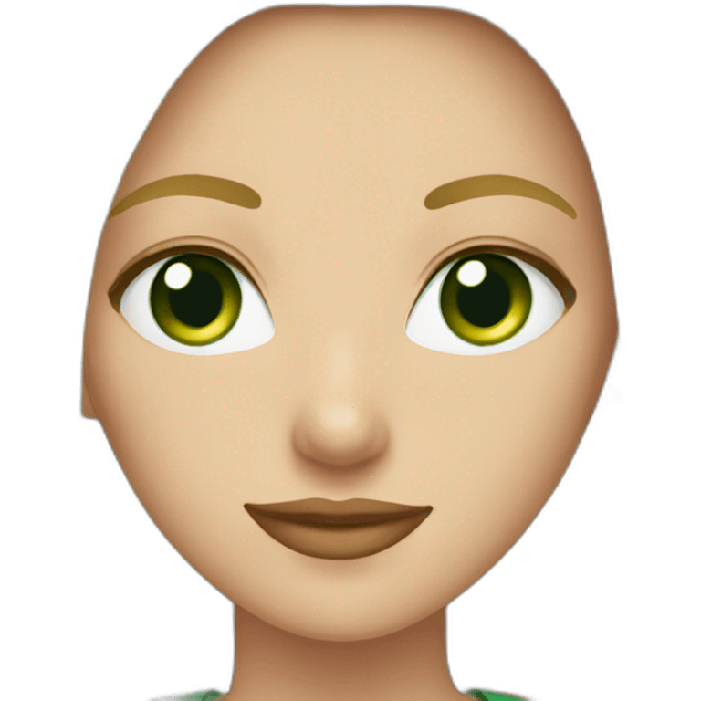 blond girl green eyes in suite emoji