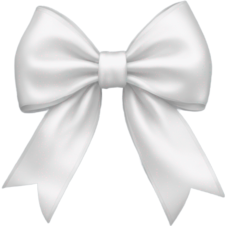 white satin bow emoji