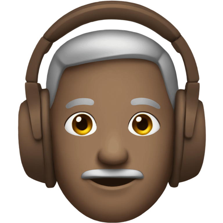 Brown headphones  emoji