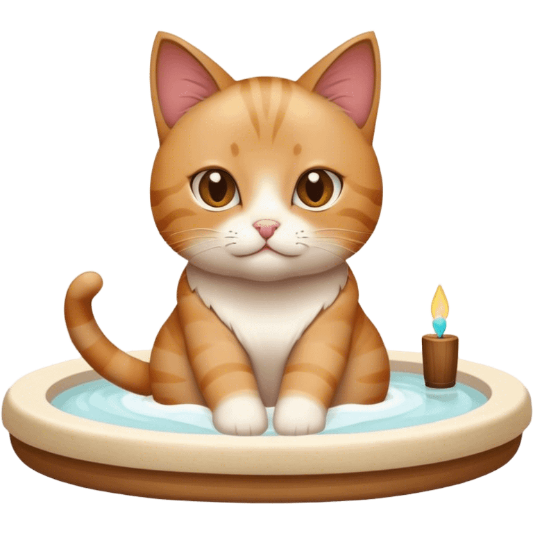 Cat spa emoji