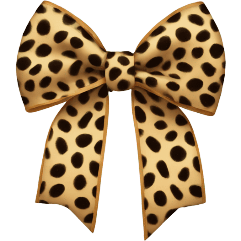 Cheetah print bow emoji