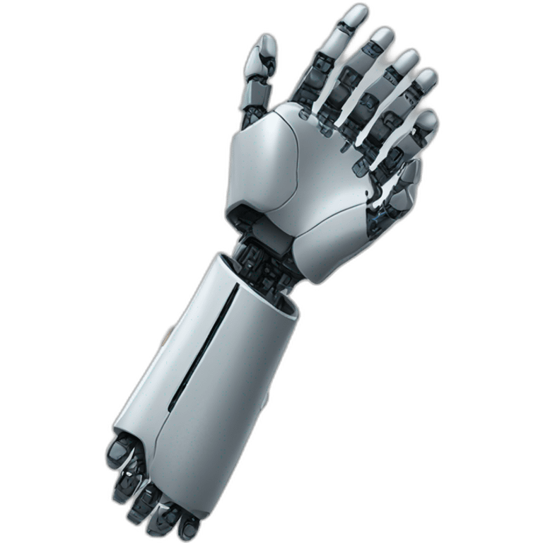 ROBOT SIDE VIEW Half-body Hand extended emoji